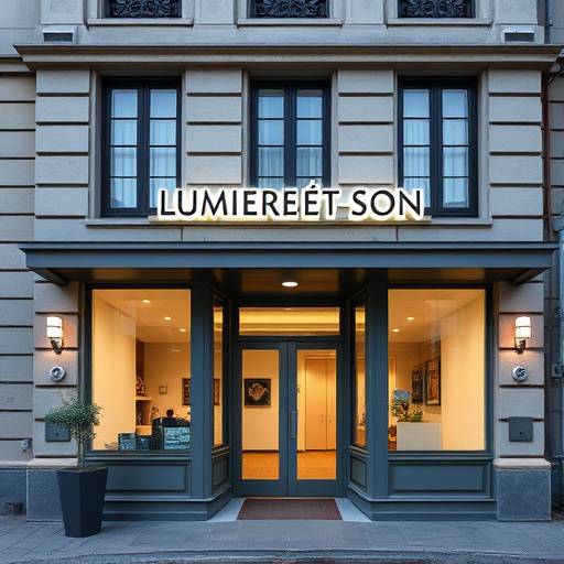 Photo de la fa√§ade du Studio Lumi√®re et Son √† Lyon, montrant l'entr√©e et l'enseigne.